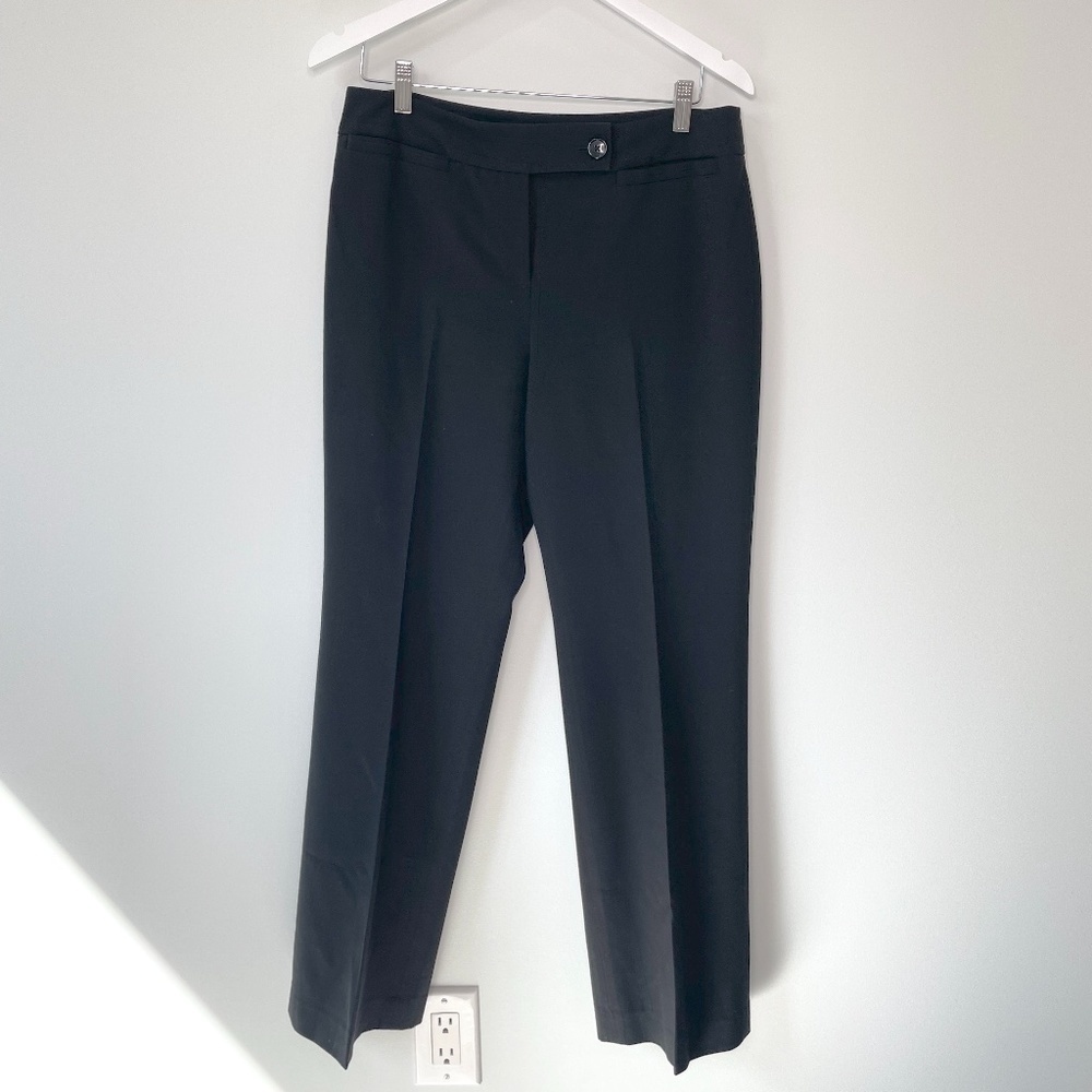 Ann Taylor Straight Leg Black Dress Trousers